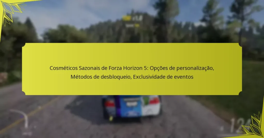 Cosméticos Sazonais de Forza Horizon 5: Opções de personalização, Métodos de desbloqueio, Exclusividade de eventos