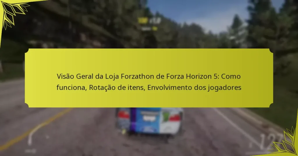 Visão Geral da Loja Forzathon de Forza Horizon 5: Como funciona, Rotação de itens, Envolvimento dos jogadores